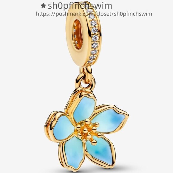 Pandora Jewelry - Pandora Blue Blossom Dangle Charm|Pendant